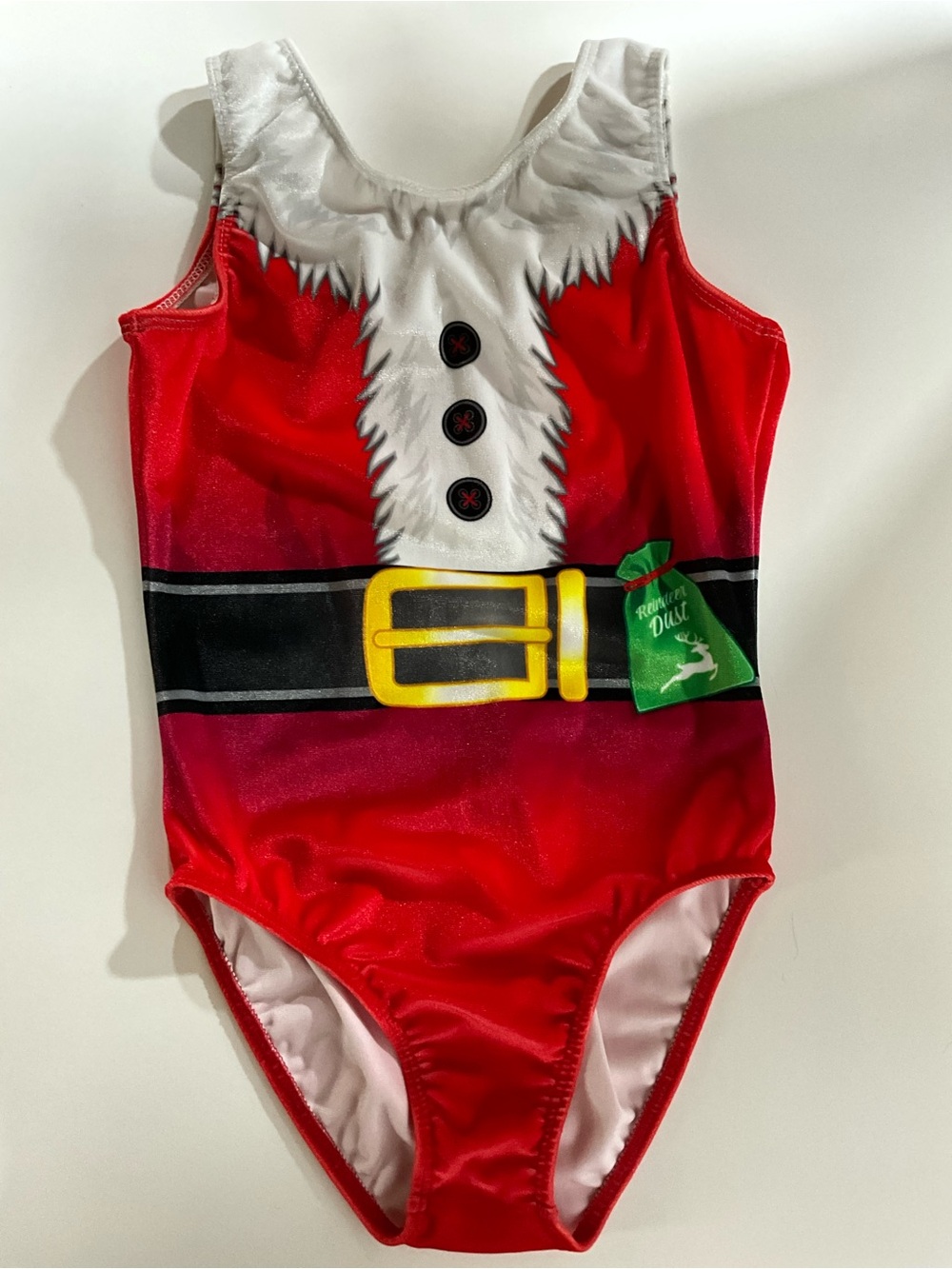 Destira Santa Claus Christmas Gymnastics Leotard Girls Size Large Holiday